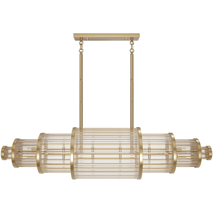 Chandelier Avenue Lighting HF1920-AB Waldorf 64"W LED Pendant in Aged Brass Avenue Lighting