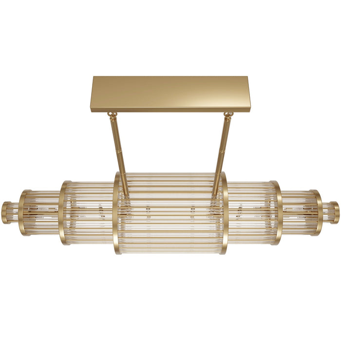 Chandelier Avenue Lighting HF1920-AB Waldorf 64"W LED Pendant in Aged Brass Avenue Lighting