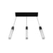 Multi-Light Pendant Avenue Lighting HF1900-3-GL-BK-SNW The Original Glacier 3-Light 37"W LED Pendant in Black/Snow Crystals Avenue Lighting