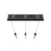 Multi-Light Pendant Avenue Lighting HF1900-3-GL-BK-SNW The Original Glacier 3-Light 37"W LED Pendant in Black/Snow Crystals Avenue Lighting