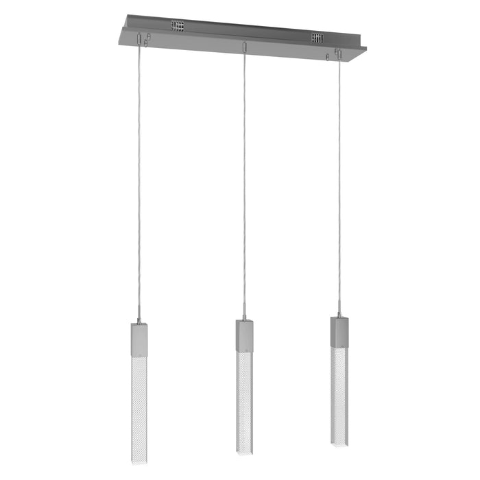 Multi-Light Pendant Avenue Lighting HF1900-3-GL-CH-SNW The Original Glacier 3-Light 37"W LED Pendant in Polished Chrome/Snow Crystals Avenue Lighting