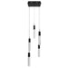 Multi-Light Pendant Avenue Lighting HF1900-5-GL-BK-SNW The Original Glacier 5-Light 12"W LED Pendant in Black/Snow Crystals Avenue Lighting