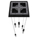 Multi-Light Pendant Avenue Lighting HF1900-5-GL-BK-SNW The Original Glacier 5-Light 12"W LED Pendant in Black/Snow Crystals Avenue Lighting