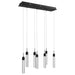 Multi-Light Pendant Avenue Lighting HF1900-7-GL-BK-SNW The Original Glacier 7-Light 47"W LED Pendant in Black/Snow Crystals Avenue Lighting