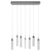 Multi-Light Pendant Avenue Lighting HF1900-7-GL-CH-SNW The Original Glacier 7-Light 47"W LED Pendant in Polished Chrome/Snow Crystals Avenue Lighting