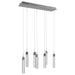 Multi-Light Pendant Avenue Lighting HF1900-7-GL-CH-SNW The Original Glacier 7-Light 47"W LED Pendant in Polished Chrome/Snow Crystals Avenue Lighting
