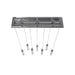 Multi-Light Pendant Avenue Lighting HF1900-7-GL-CH-SNW The Original Glacier 7-Light 47"W LED Pendant in Polished Chrome/Snow Crystals Avenue Lighting