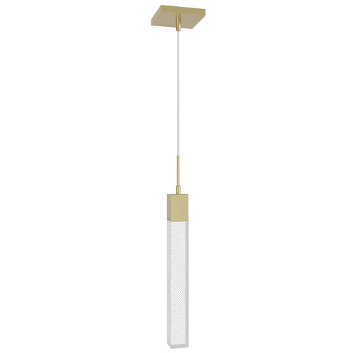 Pendant Light Avenue Lighting HF1901-1-GL-BB-SNW The Original Glacier 1-Light 2"W LED Mini Pendant in Brushed Brass/Snow Crystal Avenue Lighting