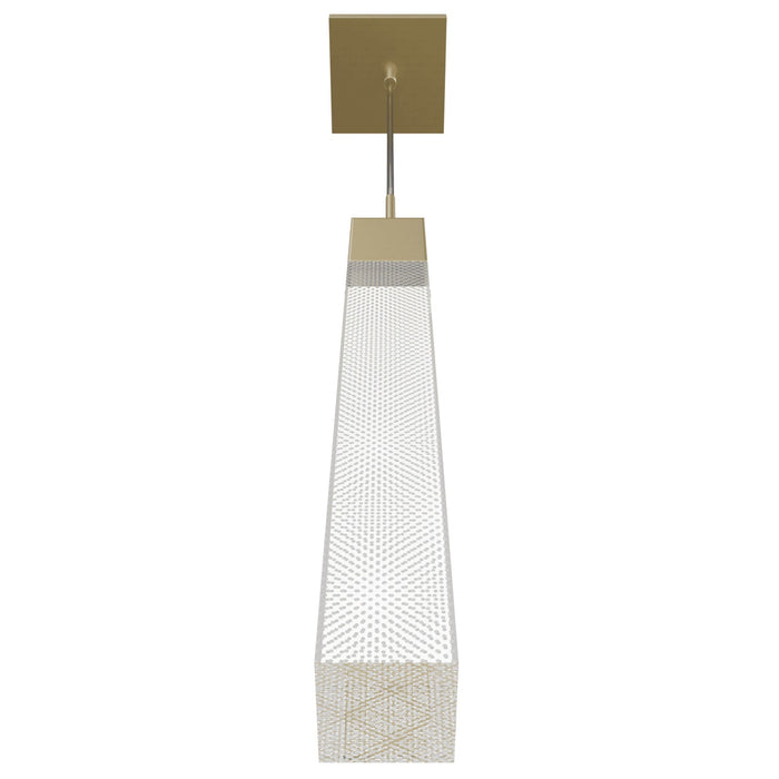 Pendant Light Avenue Lighting HF1901-1-GL-BB-SNW The Original Glacier 1-Light 2"W LED Mini Pendant in Brushed Brass/Snow Crystal Avenue Lighting