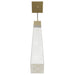 Pendant Light Avenue Lighting HF1901-1-GL-BB-SNW The Original Glacier 1-Light 2"W LED Mini Pendant in Brushed Brass/Snow Crystal Avenue Lighting