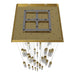 Chandelier Avenue Lighting HF1903-41-GL-BB-SNW The Original Glacier 41-Light 36"W Multi-Light Chandelier in Brushed Brass/Snow Crystals Avenue Lighting