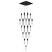 Chandelier Avenue Lighting HF1903-41-GL-BK-SNW The Original Glacier 41-Light 36"W Multi-Light Chandelier in Black/Snow Crystals Avenue Lighting