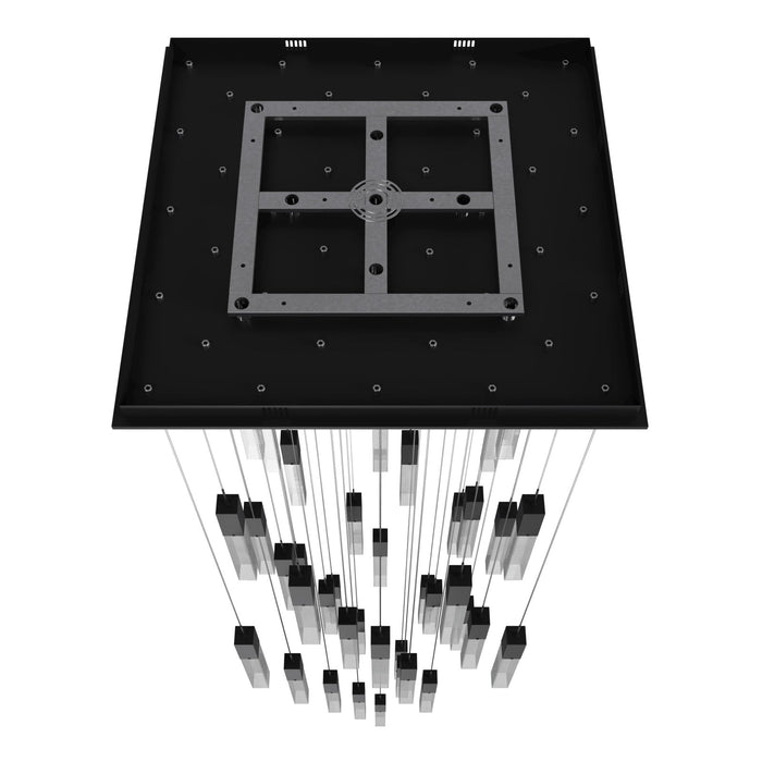 Chandelier Avenue Lighting HF1903-41-GL-BK-SNW The Original Glacier 41-Light 36"W Multi-Light Chandelier in Black/Snow Crystals Avenue Lighting