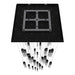 Chandelier Avenue Lighting HF1903-41-GL-BK-SNW The Original Glacier 41-Light 36"W Multi-Light Chandelier in Black/Snow Crystals Avenue Lighting
