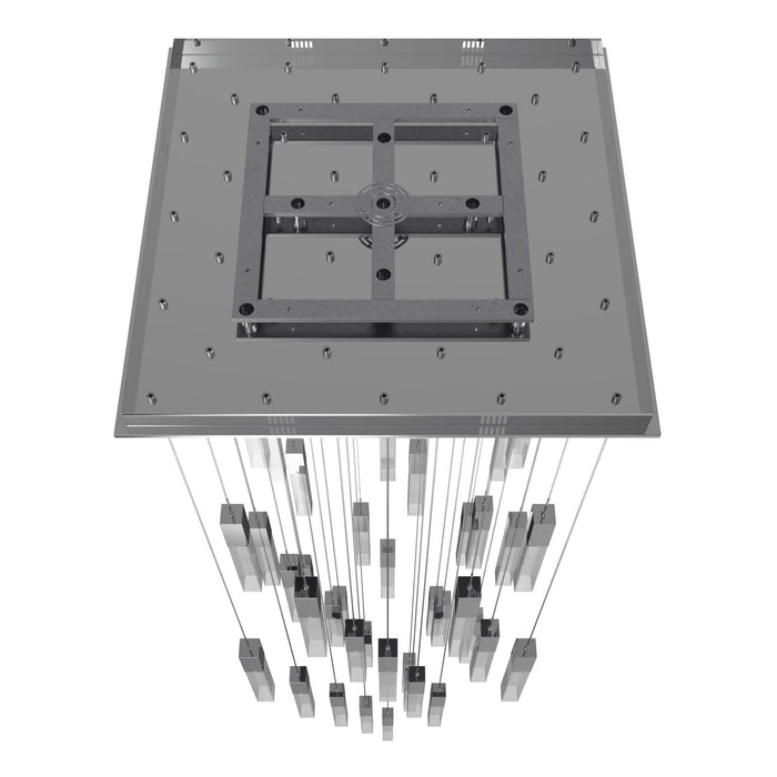 Chandelier Avenue Lighting HF1903-41-GL-CH-SNW The Original Glacier 41-Light 36"W Multi-Light Chandelier in Polished Chrome/Snow Crystals Avenue Lighting
