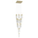 Chandelier Avenue Lighting HF1904-25-GL-BB-SNW The Original Glacier 25-Light 28"W Multi-Light Chandelier in Brushed Brass/Snow Crystals Avenue Lighting