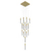 Chandelier Avenue Lighting HF1904-25-GL-BB-SNW The Original Glacier 25-Light 28"W Multi-Light Chandelier in Brushed Brass/Snow Crystals Avenue Lighting