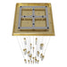 Chandelier Avenue Lighting HF1904-25-GL-BB-SNW The Original Glacier 25-Light 28"W Multi-Light Chandelier in Brushed Brass/Snow Crystals Avenue Lighting