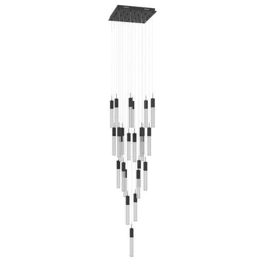 Chandelier Avenue Lighting HF1904-25-GL-BK-SNW The Original Glacier 25-Light 28"W Multi-Light Chandelier in Black/Snow Crystals Avenue Lighting
