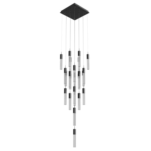Chandelier Avenue Lighting HF1904-25-GL-BK-SNW The Original Glacier 25-Light 28"W Multi-Light Chandelier in Black/Snow Crystals Avenue Lighting
