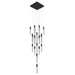 Chandelier Avenue Lighting HF1904-25-GL-BK-SNW The Original Glacier 25-Light 28"W Multi-Light Chandelier in Black/Snow Crystals Avenue Lighting