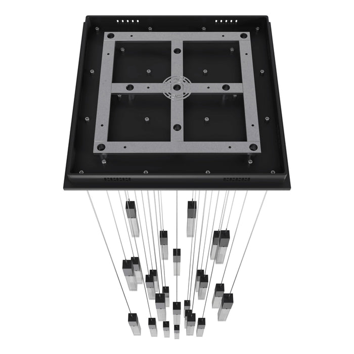 Chandelier Avenue Lighting HF1904-25-GL-BK-SNW The Original Glacier 25-Light 28"W Multi-Light Chandelier in Black/Snow Crystals Avenue Lighting