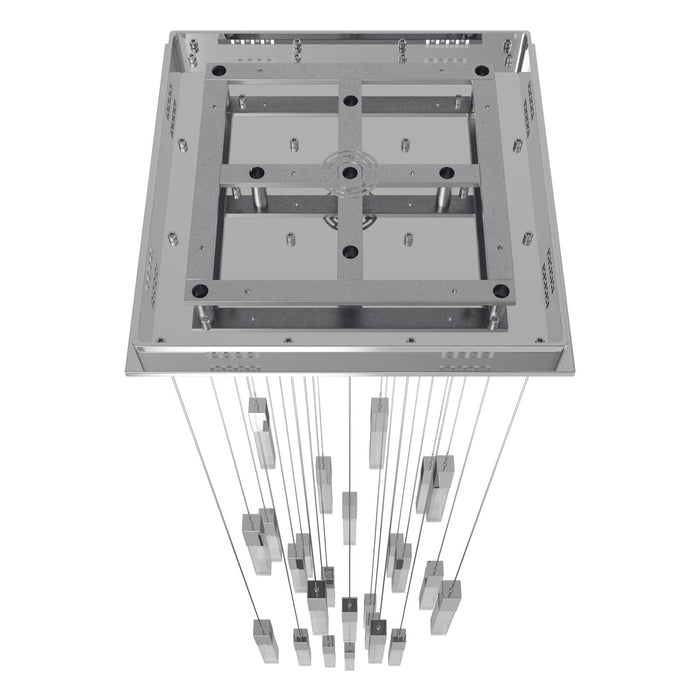 Chandelier Avenue Lighting HF1904-25-GL-CH-SNW The Original Glacier 25-Light 28"W Multi-Light Chandelier in Polished Chrome/Snow Crystals Avenue Lighting