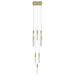 Chandelier Avenue Lighting HF1905-13-GL-BB-SNW The Original Glacier 13-Light 20"W Multi-Light Chandelier in Brushed Brass/Snow Crystals Avenue Lighting