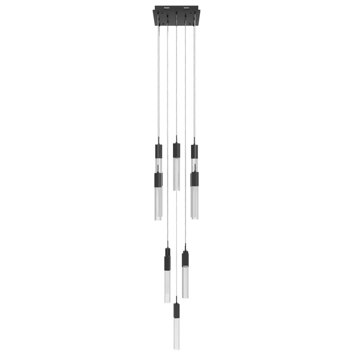 Chandelier Avenue Lighting HF1905-13-GL-BK-SNW The Original Glacier 13-Light 20"W Multi-Light Chandelier in Black/Snow Crystals Avenue Lighting