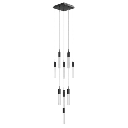 Chandelier Avenue Lighting HF1905-13-GL-BK-SNW The Original Glacier 13-Light 20"W Multi-Light Chandelier in Black/Snow Crystals Avenue Lighting