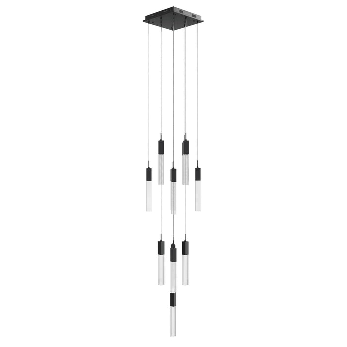 Chandelier Avenue Lighting HF1905-13-GL-BK-SNW The Original Glacier 13-Light 20"W Multi-Light Chandelier in Black/Snow Crystals Avenue Lighting