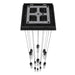 Chandelier Avenue Lighting HF1905-13-GL-BK-SNW The Original Glacier 13-Light 20"W Multi-Light Chandelier in Black/Snow Crystals Avenue Lighting