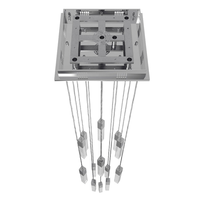 Chandelier Avenue Lighting HF1905-13-GL-CH-SNW The Original Glacier 13-Light 20"W Multi-Light Chandelier in Polished Chrome/Snow Crystals Avenue Lighting