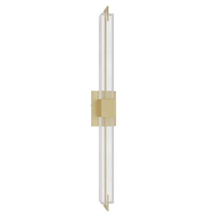 Wall Sconce Avenue Lighting HF3012-BB-XL-SNW The Original Glacier 39"H LED Wall Sconce in Brushed Brass/Snow Crystal Avenue Lighting