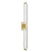 Wall Sconce Avenue Lighting HF3012-BB-XL-SNW The Original Glacier 39"H LED Wall Sconce in Brushed Brass/Snow Crystal Avenue Lighting