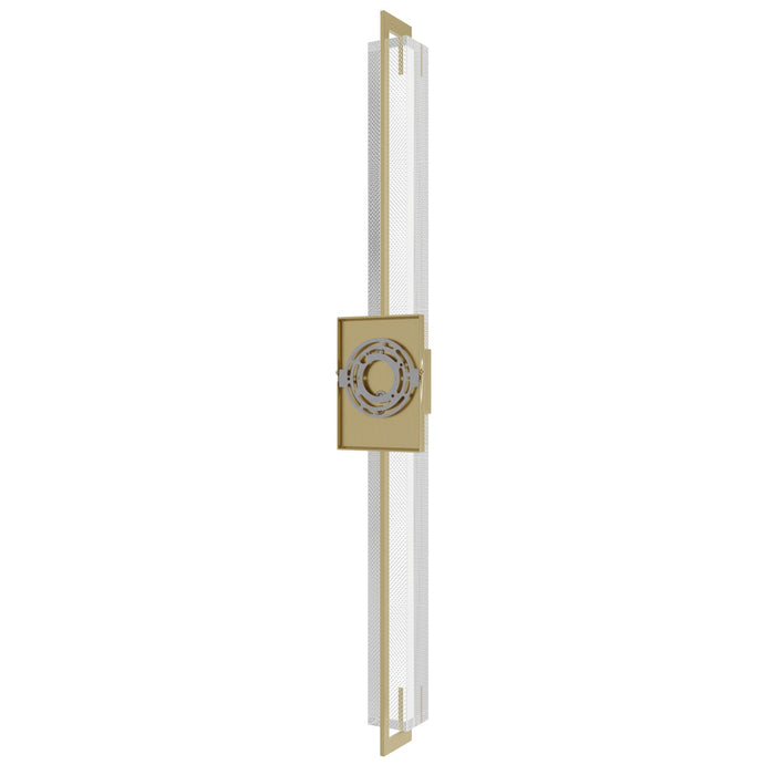 Wall Sconce Avenue Lighting HF3012-BB-XL-SNW The Original Glacier 39"H LED Wall Sconce in Brushed Brass/Snow Crystal Avenue Lighting