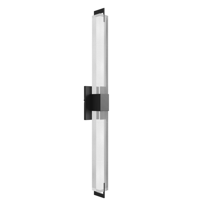 Wall Sconce Avenue Lighting HF3012-BK-XL-SNW The Original Glacier 39"H LED Wall Sconce in Black/Snow Crystal Avenue Lighting