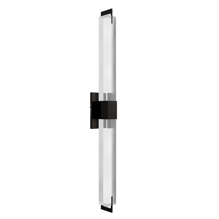 Wall Sconce Avenue Lighting HF3012-DBZ-XL-SNW The Original Glacier 39"H LED Wall Sconce in Polished Nickel/Bubbled Crystal in Dark Bronze Avenue Lighting