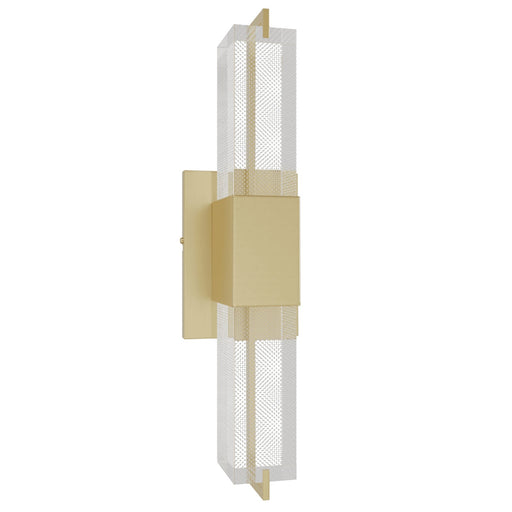 Wall Sconce Avenue Lighting HF3012-BB-SNW The Original Glacier 17"H LED Wall Sconce in Brushed Brass/Snow Crystal Avenue Lighting