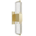 Wall Sconce Avenue Lighting HF3012-BB-SNW The Original Glacier 17"H LED Wall Sconce in Brushed Brass/Snow Crystal Avenue Lighting