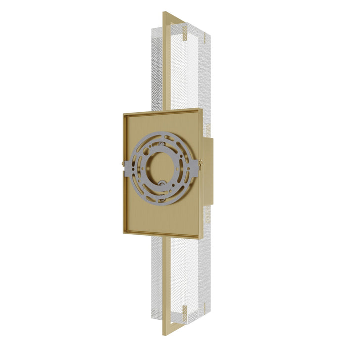 Wall Sconce Avenue Lighting HF3012-BB-SNW The Original Glacier 17"H LED Wall Sconce in Brushed Brass/Snow Crystal Avenue Lighting
