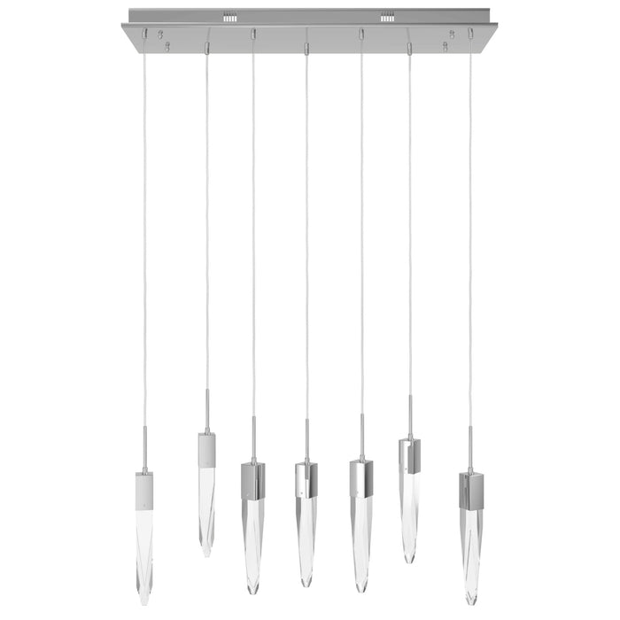 Multi-Light Pendant Avenue Lighting HF1900-7-AP-CH-C Aspen 7-Light 47"W LED Pendant in Polished Chrome/Clear Crystals Avenue Lighting