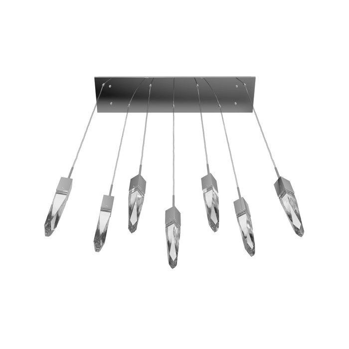 Multi-Light Pendant Avenue Lighting HF1900-7-AP-CH-C Aspen 7-Light 47"W LED Pendant in Polished Chrome/Clear Crystals Avenue Lighting