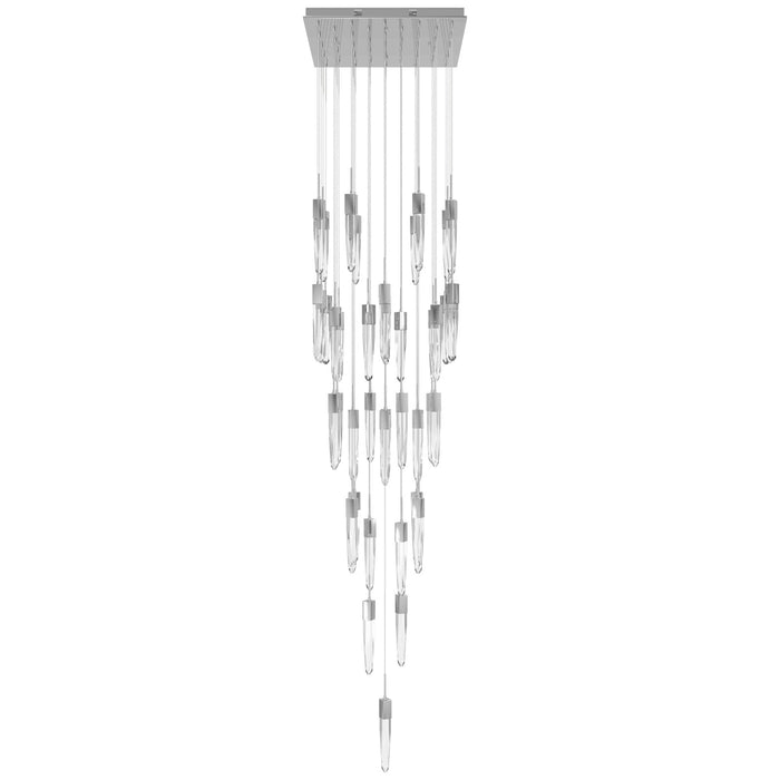 Chandelier Avenue Lighting HF1903-41-AP-CH-C Aspen The Original Aspen 41-Light 36"W Multi-Light Chandelier in Polished Chrome/Clear Crystals Avenue Lighting
