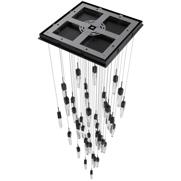 Chandelier Avenue Lighting HF1903-41-AP-DBZ Aspen The Original Aspen 41-Light 36"W Multi-Light Chandelier in Dark Bronze/Bubbled Crystals Avenue Lighting