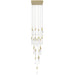 Chandelier Avenue Lighting HF1904-25-AP-BB-C Aspen The Original Aspen 25-Light 28"W Multi-light Chandelier in Brushed Brass/Clear Crystals Avenue Lighting