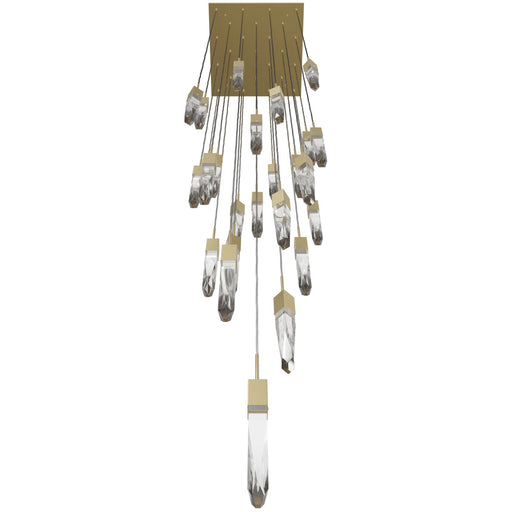 Chandelier Avenue Lighting HF1904-25-AP-BB-C Aspen The Original Aspen 25-Light 28"W Multi-light Chandelier in Brushed Brass/Clear Crystals Avenue Lighting