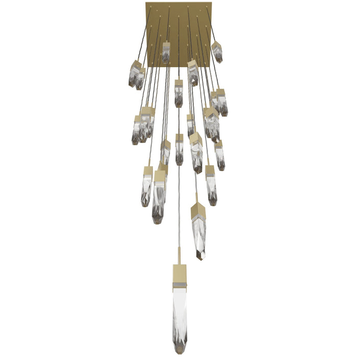 Chandelier Avenue Lighting HF1904-25-AP-BB-C Aspen The Original Aspen 25-Light 28"W Multi-light Chandelier in Brushed Brass/Clear Crystals Avenue Lighting