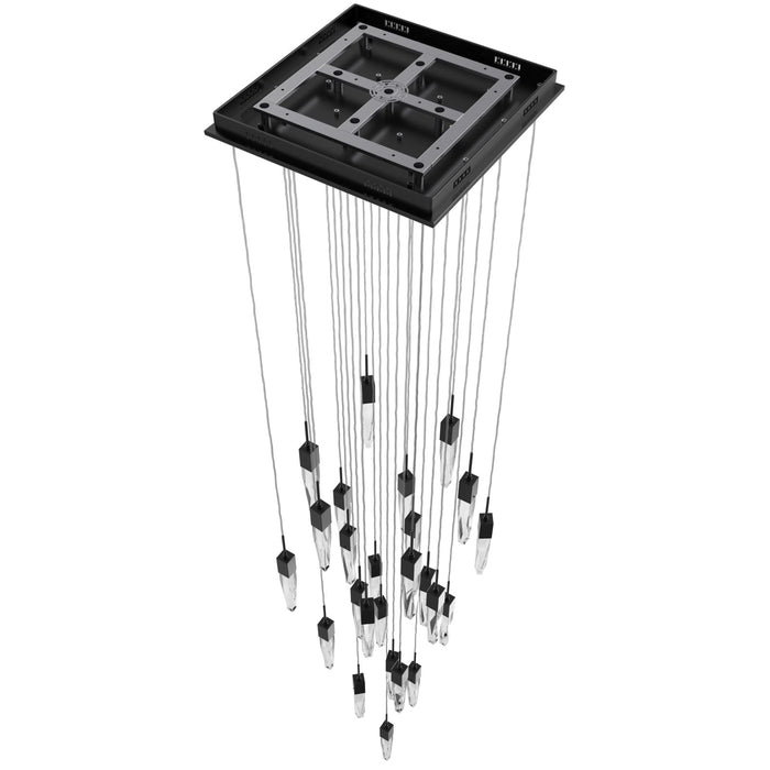 Chandelier Avenue Lighting HF1904-25-AP-DBZ-C Aspen The Original Aspen 25-Light 28"W Multi-light Chandelier in Dark Bronze/Clear Crystals Avenue Lighting