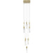 Chandelier Avenue Lighting HF1905-13-AP-BB-C Aspen 13-Light 20"W Multi-light Chandelier in Brushed Brass/Clear Crystals Avenue Lighting